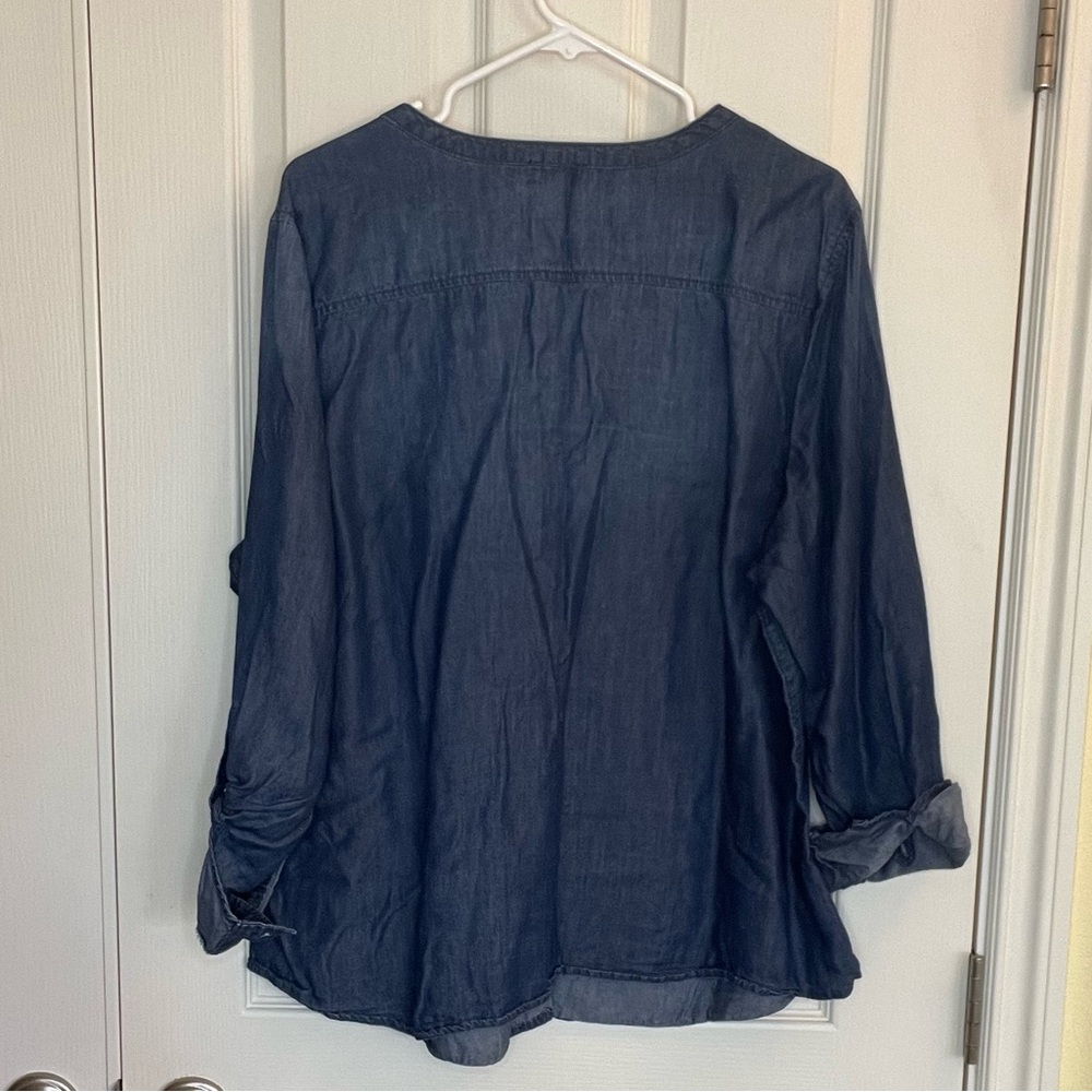 Erika denim button down top - Picture 2 of 5